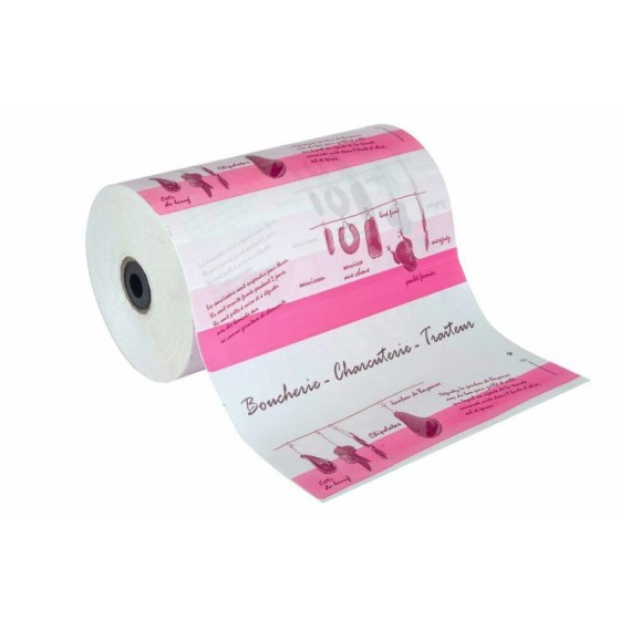 Papier thermoscellable pour boucherie 60 g/m² en bobine de 35 cm - par 10 kg