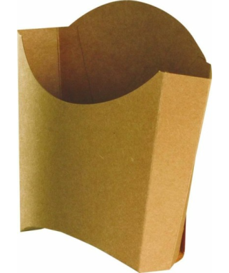 Petit cornet à frites kraft brun 8,3 x 13 x 12,5 cm - par 100
