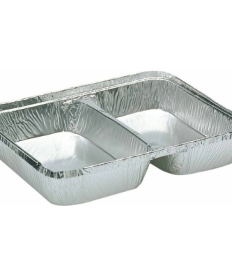 Plat aluminium 2 compartiments 775 ml - par 100