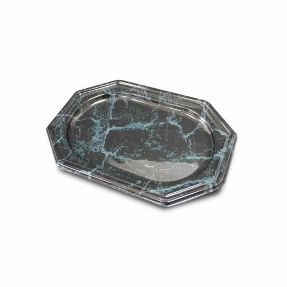 Plat de présentation octogonal marbre 36 x 24 cm - par 50