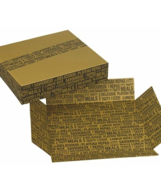 Plateau carton avec couvercle "City" 30 x 27 x 7,5 cm - par 50