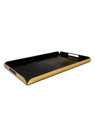 Plateau traiteur plié intérieur noir / extérieur or 28 x 42 cm - par 25