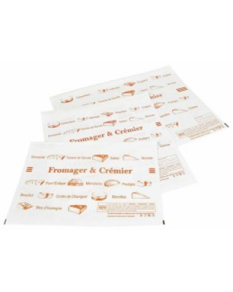 Pochette fraicheur fromagerie papier avec fermeture adhésive 16,6 cm x 25 cm - par 1000