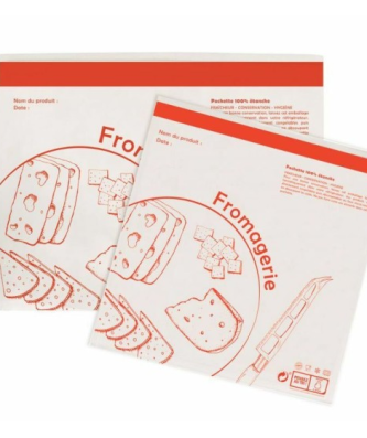 Pochette fraicheur fromagerie papier avec fermeture adhésive 25 cm x 25 cm - par 1000