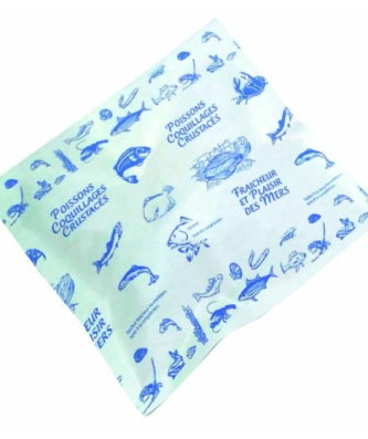 Pochette fraicheur poissonnerie papier avec fermeture adhésive 33 x 25 cm - par 1000