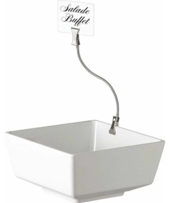 Porte étiquette prix métal à clipser avec 10 étiquettes - à l'unité