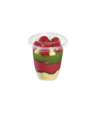 Pot à dessert plastique transparent avec couvercle Servipack 200 ml - par 1050