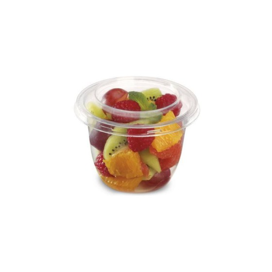 Pot à dessert plastique transparent avec couvercle Servipack 270 ml - par 800