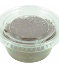Pot à sauce plastique transparent avec couvercle 60 ml - par 50