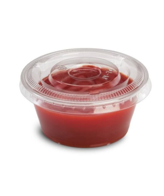 Pot à sauce plastique transparent Delipack 100 ml - par 100