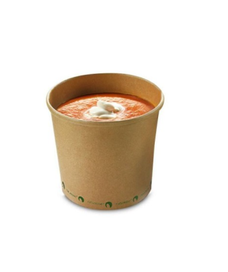 Pot carton kraft revêtement PLA 360 ml - par 25
