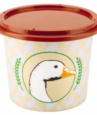 Pot plastique avec couvercle "Rillettes d'oies" 125 ml - par 250