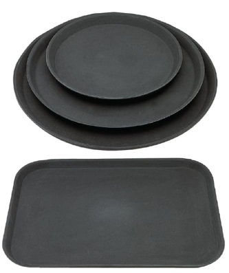 Offre spéciale : Lot de plateaux antidérapants en polypropylène Olympia Kristallon (lot de 12)