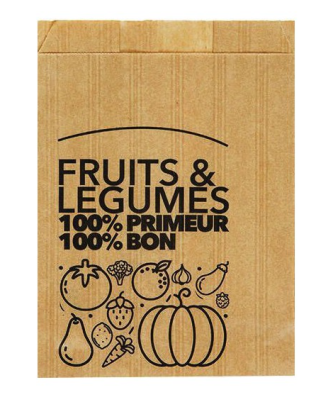 Sac à fruits et légumes kraft brun 1 kg - par 1000