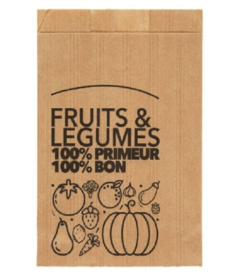Sac à fruits et légumes kraft brun 2 kg - par 1000