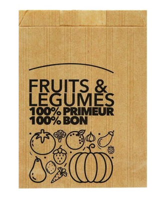 Sac à fruits et légumes kraft brun 3 kg - par 1000