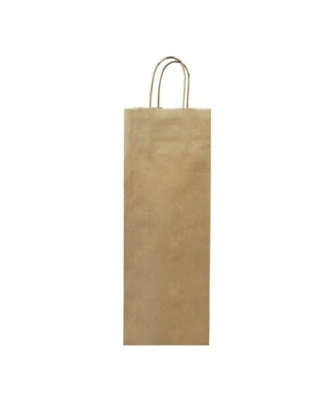 Sac bouteille kraft brun vergé 14 + 8 x 39 cm - par 50