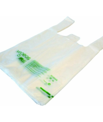 Sac bretelles biosourcé transparent 24 x 7 + 7 x 45 cm - par 400