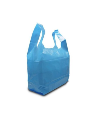 Sac bretelles plastique BD 50 microns bleu 26 x 6 + 6 x 45 cm - par 500
