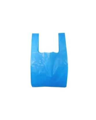 Sac bretelles plastique BD 50 microns bleu 30 x 7 + 7 x 54 cm - par 500