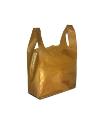 Sac bretelles plastique BD 50 microns or 26 x 6 + 6 x 45 cm - par 500