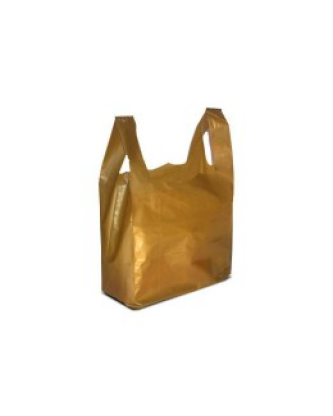 Sac bretelles plastique BD 50 microns or 26 x 6 + 6 x 45 cm - par 500