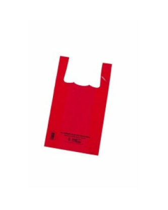 Sac plastique bretelles rouge 26 x 6 + 6 x 45 cm : idéal pour transporter vos produits alimentaires   Fabriqué en polyéthylène basse densité de 50 microns d'épaisseur, ce sac plastique rouge polyvalent est conçu pour transporter les produits alimentaires. Avec ses dimensions standard de 26 cm de large, 45 cm de long et un soufflet de 6 + 6 cm, il s'adapte à divers articles. Les bretelles résistantes garantissent la sécurité du transport, même pour des produits lourds, et restent robustes même à pleine capacité.    Le sac plastique offre une faible probabilité de déchirure grâce à sa composition en polyéthylène basse densité, protégeant ainsi les articles contre la pluie et l'humidité atmosphérique.    Sac plastique agréé pour le contact alimentaire direct, adapté à tous les produits alimentaires.   Ce sac bretelles rouge est totalement apte au contact alimentaire direct. Il est également respectueux des normes en vigueur depuis juillet 2016 concernant les sacs de caisse. Avec une épaisseur de 50 microns, il répond à ces exigences et peut être réutilisé.    Caractéristiques :     Epaisseur : 50 microns Largeur : 26 cm Soufflet : 6 + 6 cm (soit 12 cm) Longueur : 45 cm Matière : polyéthylène basse densité Conditionnement : 100 sacs bretelles réutilisables blancs   Réponses aux questions fréquentes :    Le sac plastique alimentaire est-il adapté à la nouvelle législation sur les sacs de caisse ?    Oui, ce sac en polyéthylène basse densité de 50 microns est conforme aux normes en vigueur depuis juillet 2016 et peut être réutilisé.    Ce sac alimentaire est-il vraiment résistant ?    Oui, sa composition robuste de 50 microns le rend résistant, capable de supporter des charges importantes.    Ce sac plastique rouge est-il de taille standard ?  ​​​​​​​  Oui, ce sac plastique rouge alimentaire est considéré comme standard dans la gamme des sacs plastiques, avec des dimensions adaptées à divers produits alimentaires.