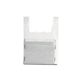 Sac bretelles plastique BD 50 microns transparent 26 x 6 + 6 x 45 cm - par 500