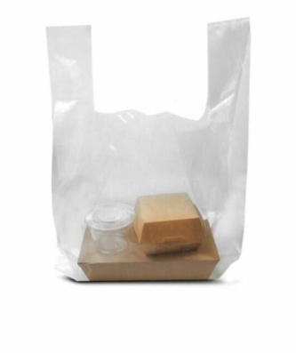 Sac bretelles plastique BD 50 microns transparent 35 x 15 + 15 x 55 cm - par 500