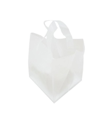 Sac cabas traiteur plastique avec renfort de fond 22 x 21 x 28 cm - par 25