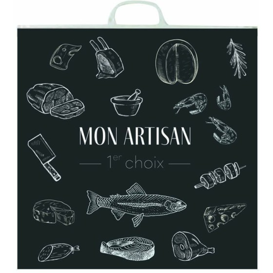 Sac isotherme plastique "Mon artisan" 20 L 50 x 50 cm - par 50