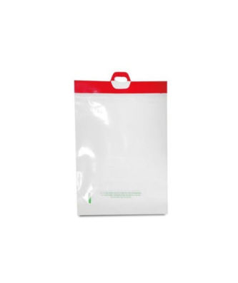 Sac liassé plastique 50 microns transparent fixation 1 encoche 30 x 35 cm - par 200