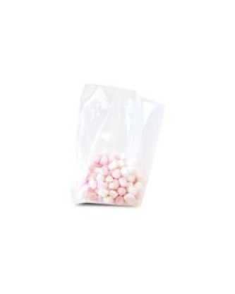 Sac plastique transparent 12 + 5 + 5 x 25 cm - par 500