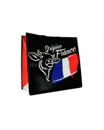 Sac réutilisable polypropylène tissé "Taureau" 34,5 x 8,5 + 8,5 x 37,5 cm - par 100