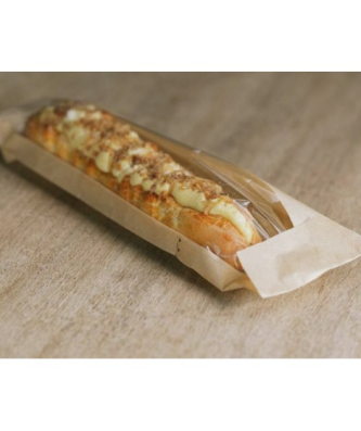 Sac sandwich kraft brun sécable à fenêtre 11 + 3,5 x 40 cm - par 1000