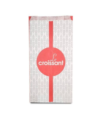 Sachet croissants kraft rouge série AURIOS 18 x 8 x 35 cm (n°106) - par 1000