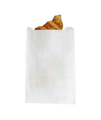 Sachet croissants papier kraft blanc 12 + 5 x 21 cm (n°102) - par 1000