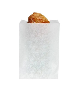 Sachet croissants papier kraft blanc 14 + 7 x 22 cm (n°103) - par 1000