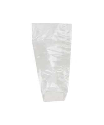 Sachet plastique écorné fond carton 10 x 22 cm - par 100