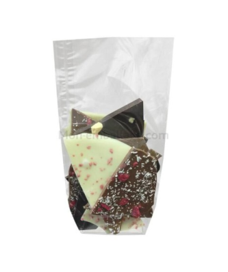 Sachet plastique écorné fond carton 17 x 32 cm - par 100