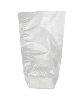 Sachet plastique écorné fond carton 21 x 38,5 cm - par 100