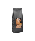 Sachet SOS kraft noir avec fenêtre 9 + 5 x 20,5 cm - par 100