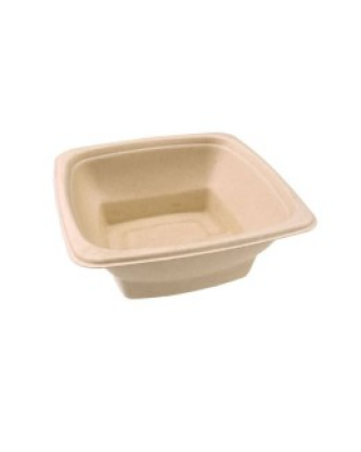 Saladier carré biodégradable en bagasse 500 ml - par 75