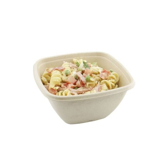 Saladier carré pulpe de canne 500 ml - par 50