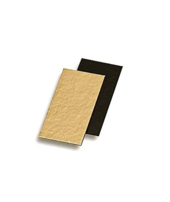 Semelle carton à bords droits or/noir 5 x 10 cm - par 200