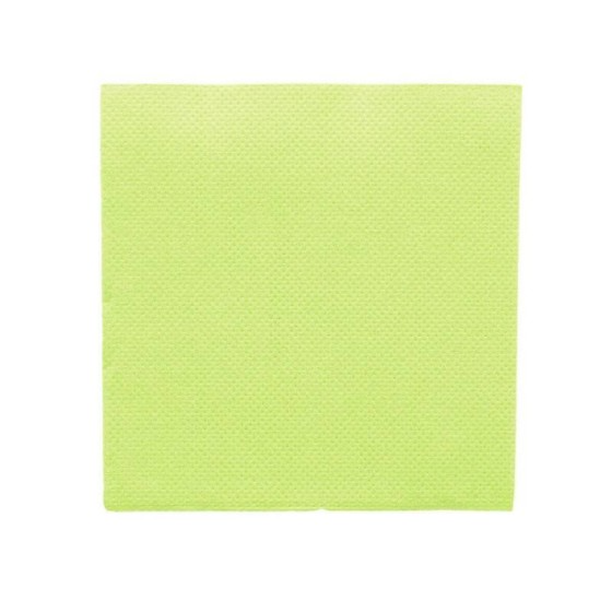 Serviette cocktail double point ouate anis 20 x 20 cm - par 100