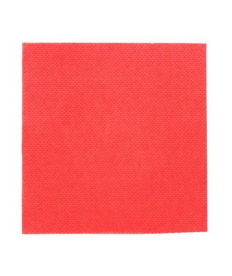 Serviette cocktail double point rouge 20 x 20 cm - par 100