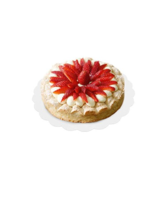 Support carton rond festonné blanc Ø 19 cm - par 250