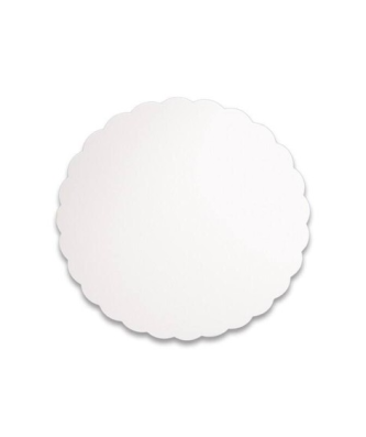 Support carton rond festonné blanc Ø 32 cm - par 250