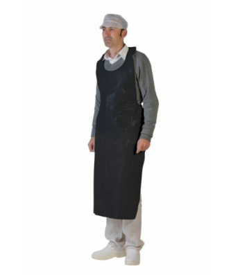 Tablier jetable plastique noir 50 microns 70 x 120 cm- par 50